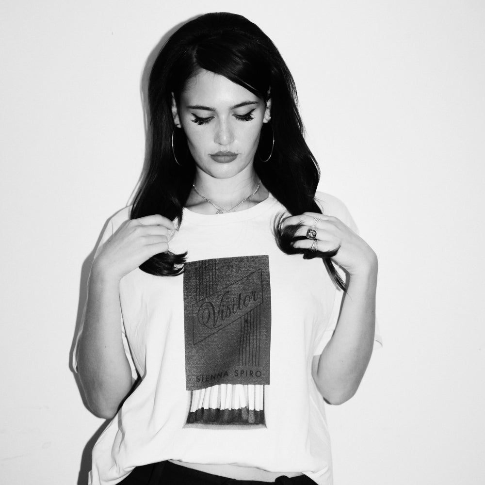 Match Box Cream T-Shirt Black and White Image