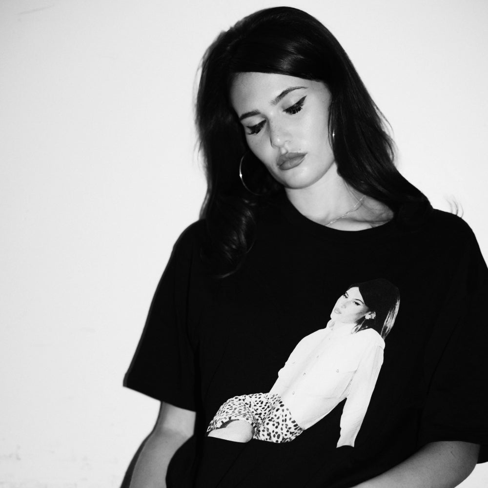 Visitors Only Black T-Shirt Black and White